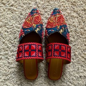 Anthropologie Embellished Slides - Barely worn